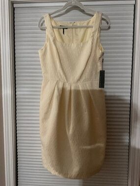 Kristen Davis Dress Size 12 in Butter Yellow For Summer - New with Tags